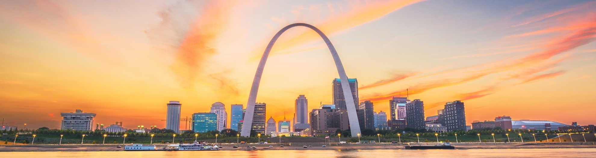 St. Louis City Skyline at twilight